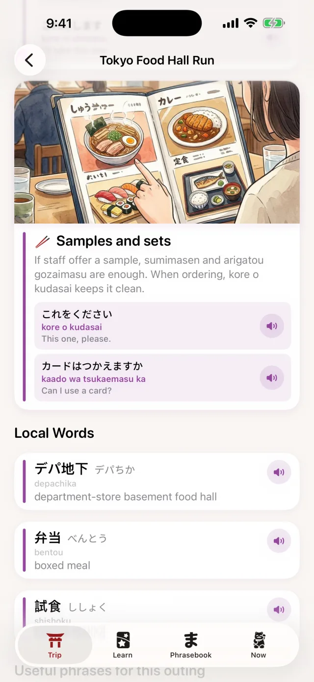 Practical Japan guides screen
